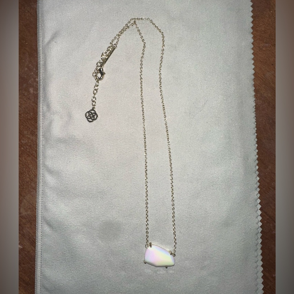 White Iridescent Kendra Scott Necklace